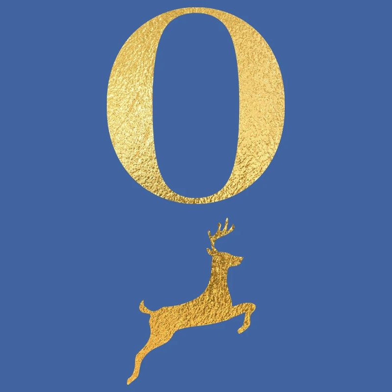 Buchstabe o goldener Hirsch - Geschenkidee