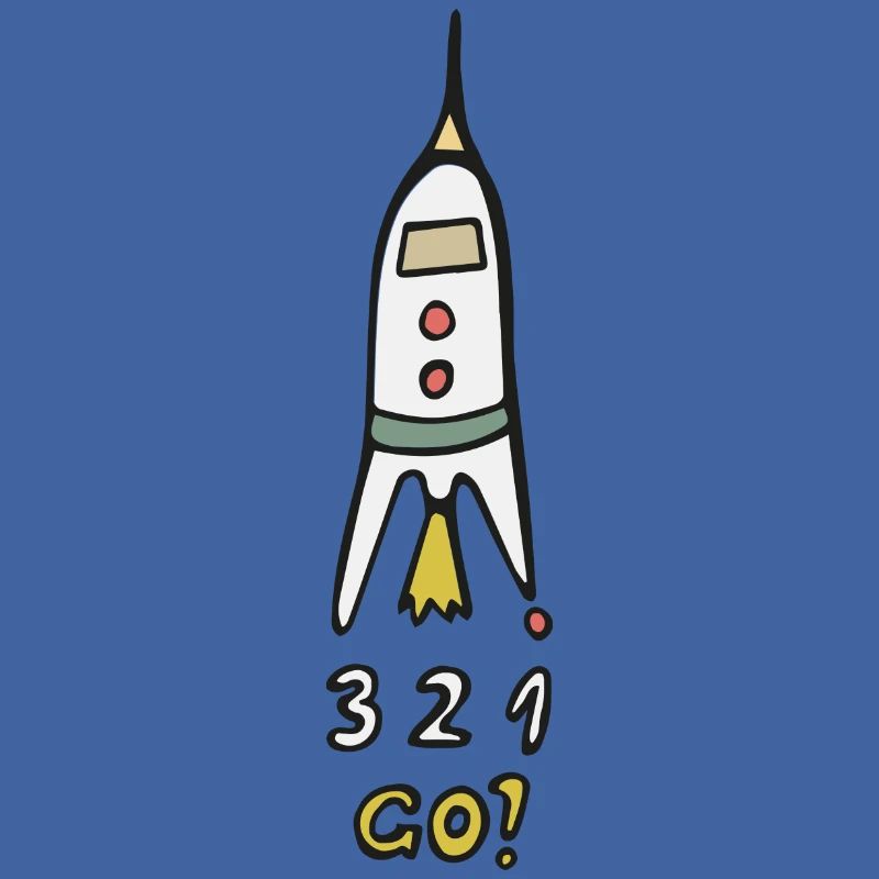 Fusée spatiale 3 2 1 Go !