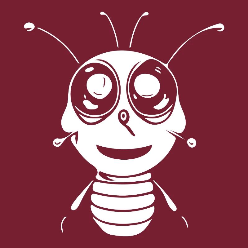 Little cute smiling bee