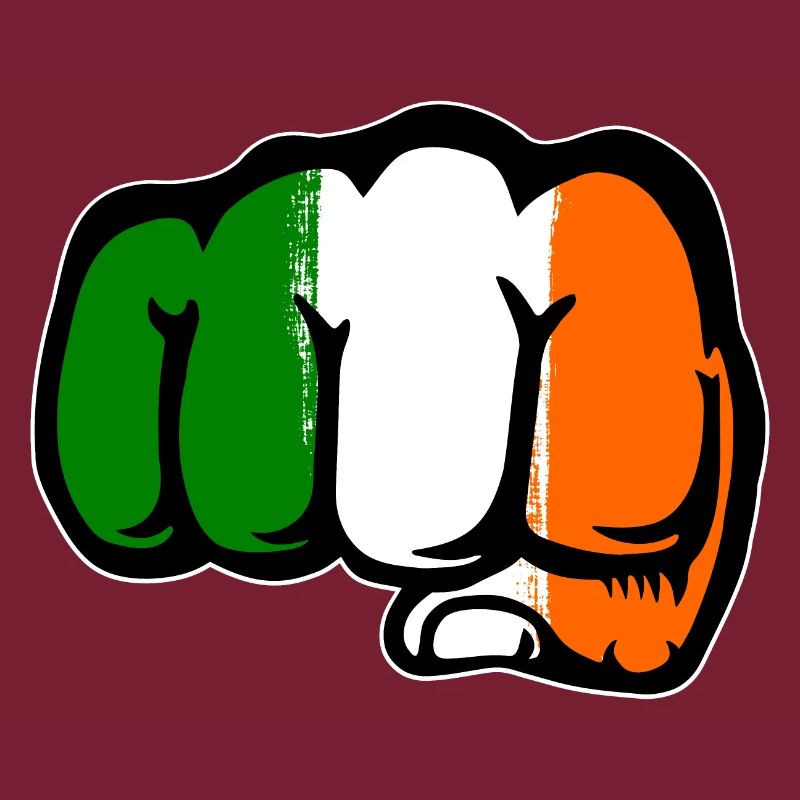 Poing de la main du drapeau de l’Irlande