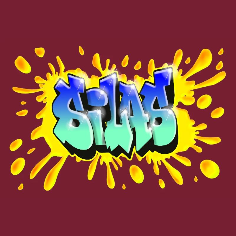 Graffiti SILAS NAME GESCHENK GEBURTSTAG GEBURT