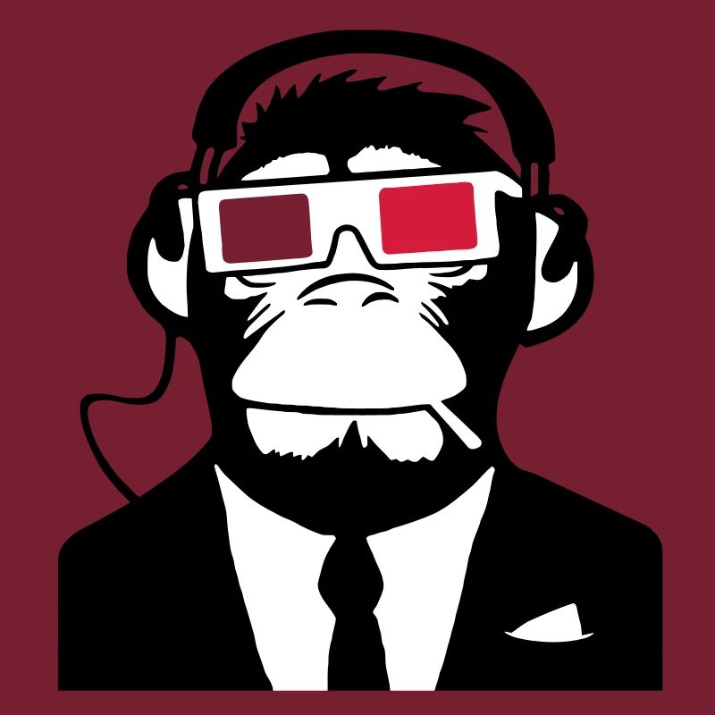 3D Ape Monkey Monkey Electroclub Headphones