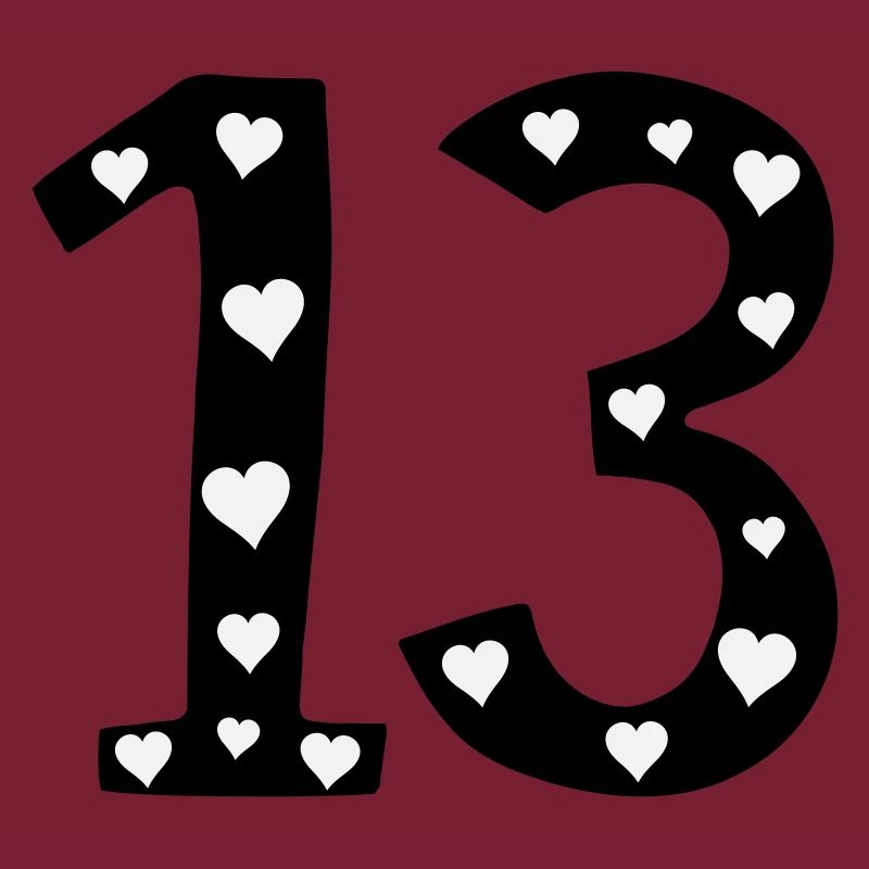 13 Geburtstag mit Herz