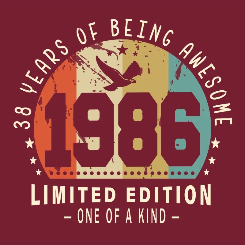 Original Born In 1986 Authentic Gift 1986 Bursdag