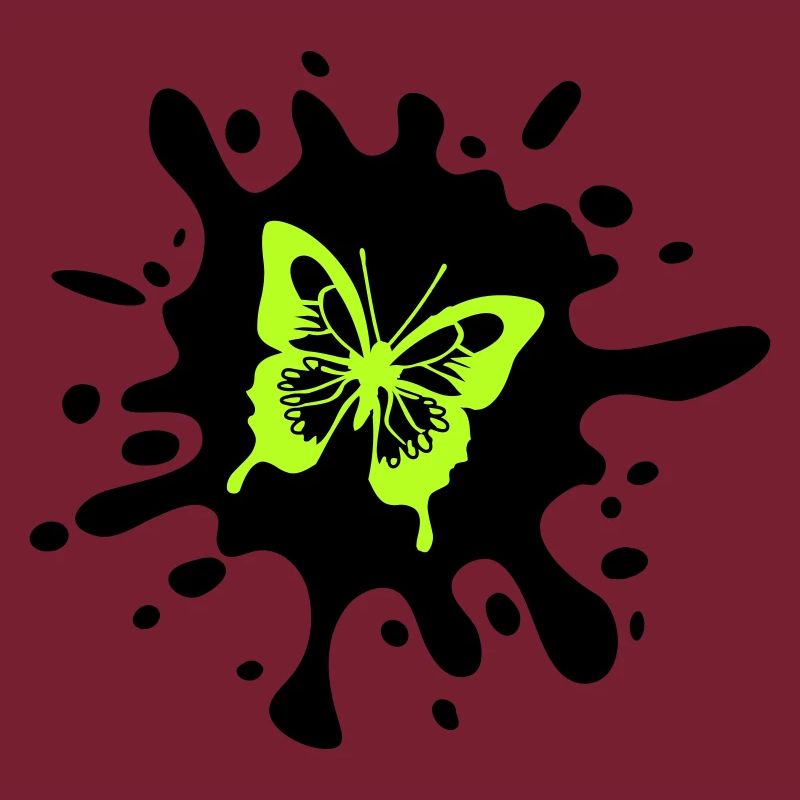 Papillon éclaboussures de couleur