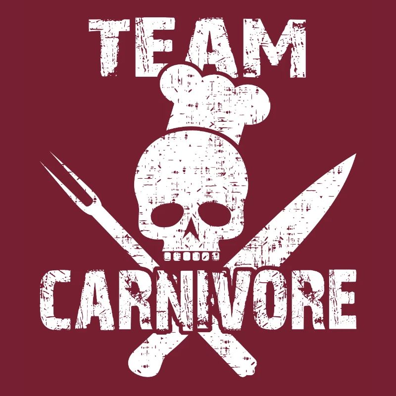 Crâne de l’équipe Carnivore avec couverts de barbecue