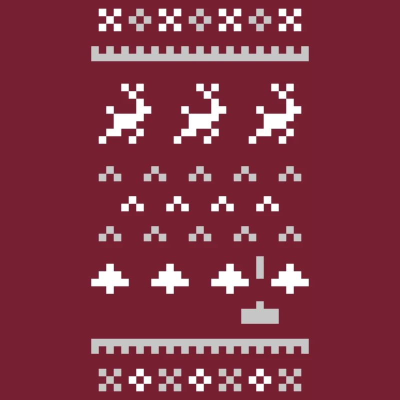 Pull de Noël laid 8 bits : Envahisseurs de Noël