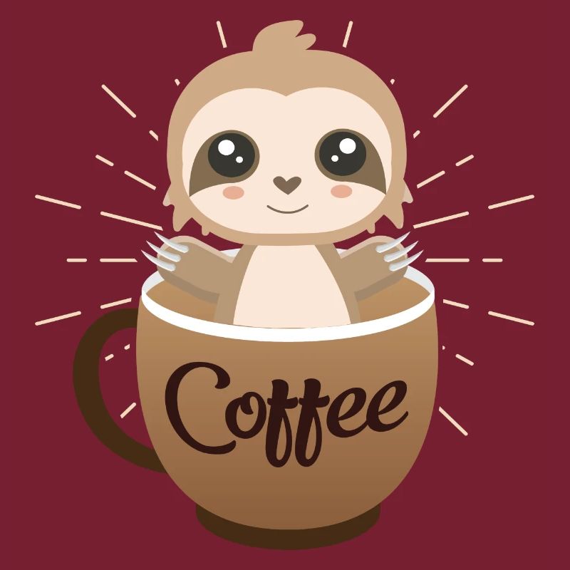 Faultier Kaffee Design