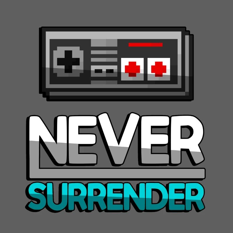 NEVER SURRENDER (Türkis) + NES Controller - Gaming