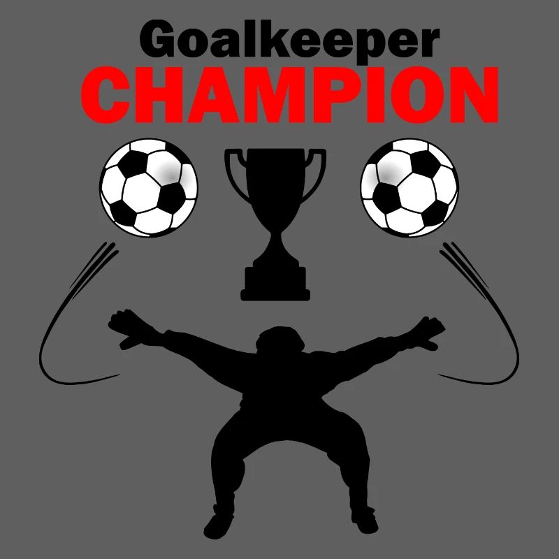 Torwart oder Torwart Schattenfigur Champion