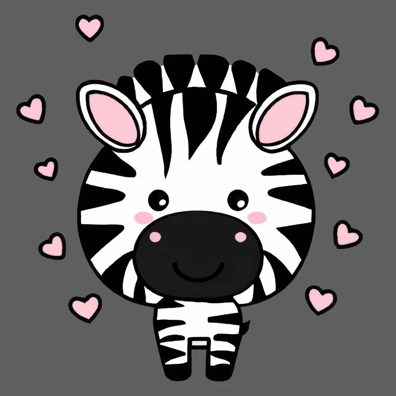 Süßes Zebra mit Herzchen