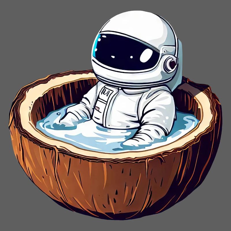 Un astronaute baigne dans la noix de - Drôle