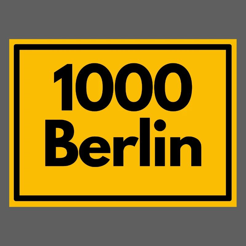 Panneau de lieu - puis Rétro urbain Code postal 1000 Berlin