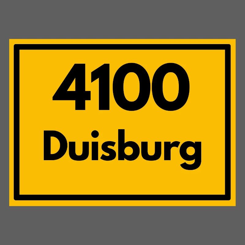 Panneau de lieu - puis rétro ancien code postal 4100 DUISBURG