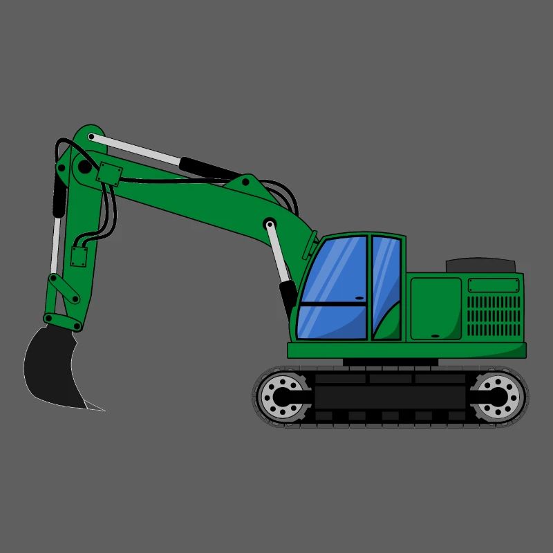 Bagger Baggerfahrzeug grün