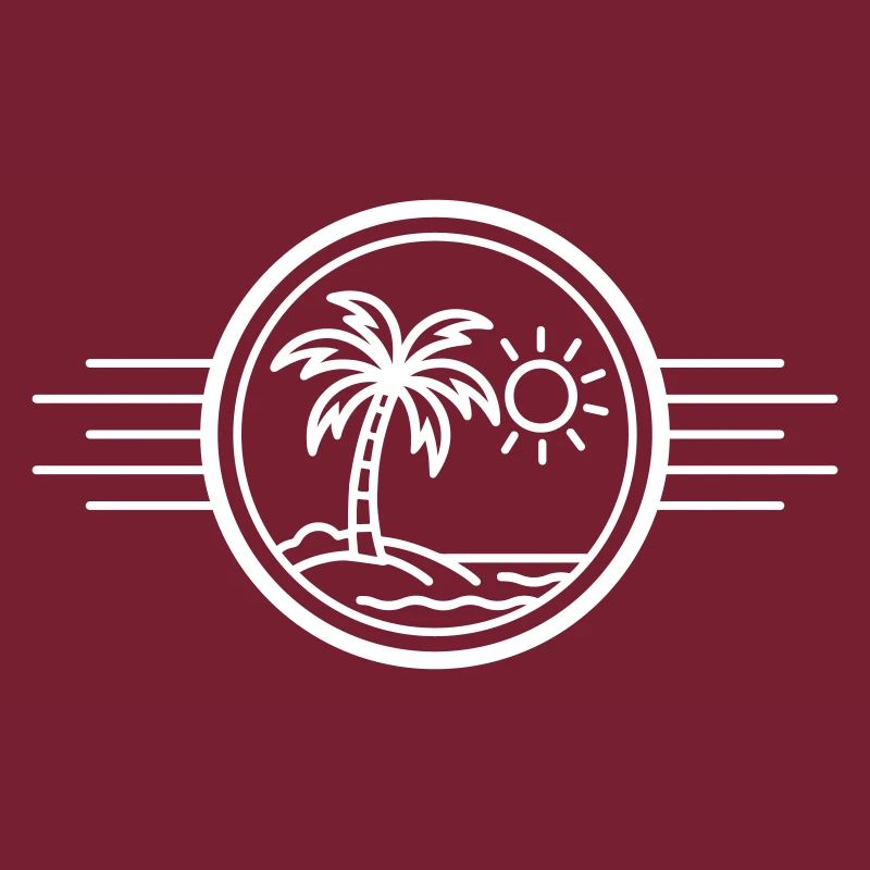 Beach Palm Trees Ocean