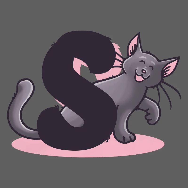 Katze Buchstabe S