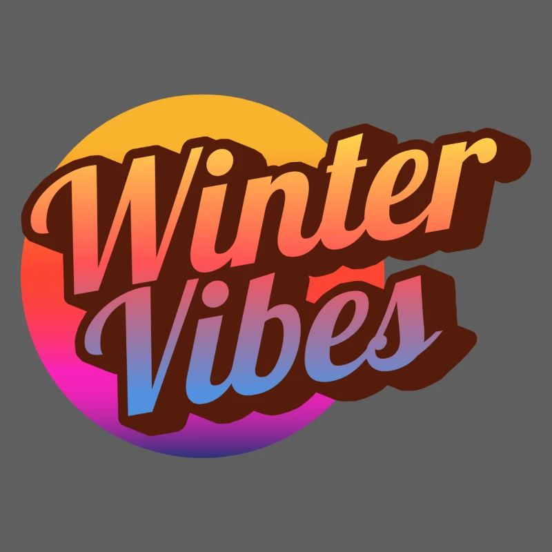 Winter Vibes Retro Gradient