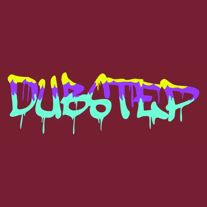 Dub Step Techno Music Party Drop Graffiti Text