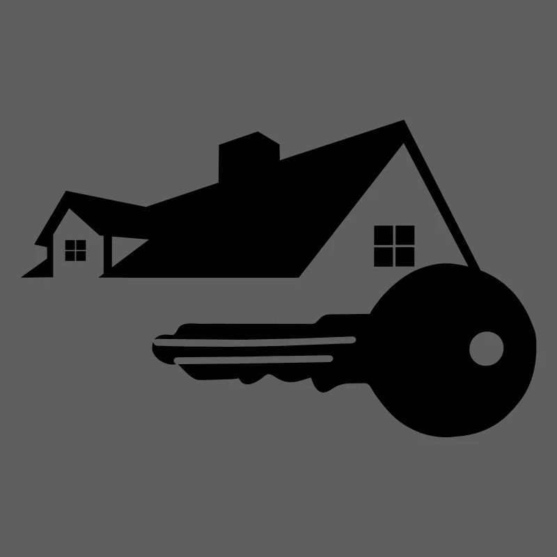 Clé avec clé de maison pour le logo acheté maison
