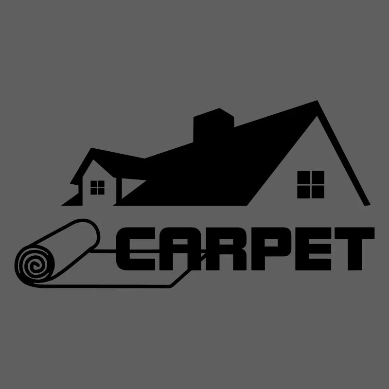Teppichrollen Logo mit Haus