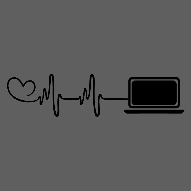 Laptop Herz Puls Pc Programmierer