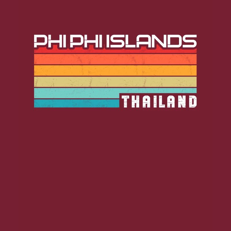 Vintage Thailand Asia Sunset Phi Phi Islands