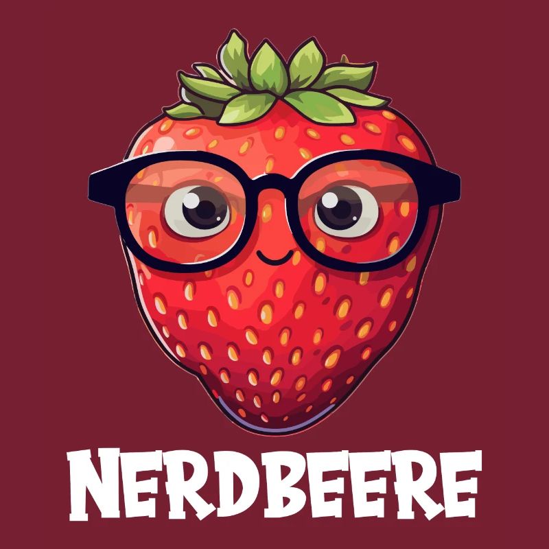 Nerdbeere Junge Mädchen Nerdy Nerd Erdbeere