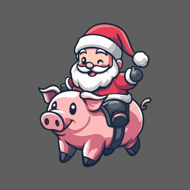 Schwein Weihnachtsmann