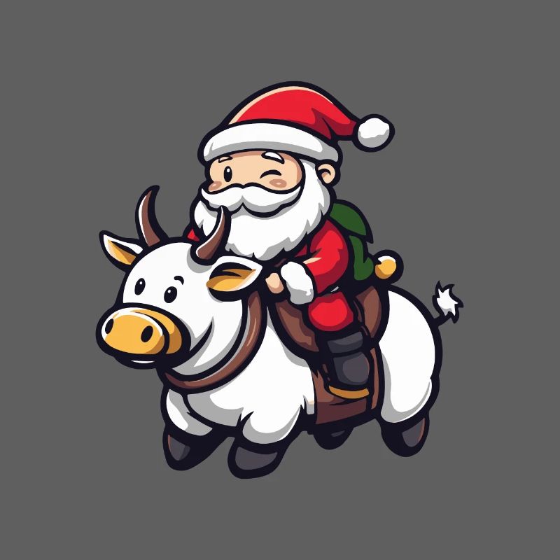 Kuh Weihnachtsmann