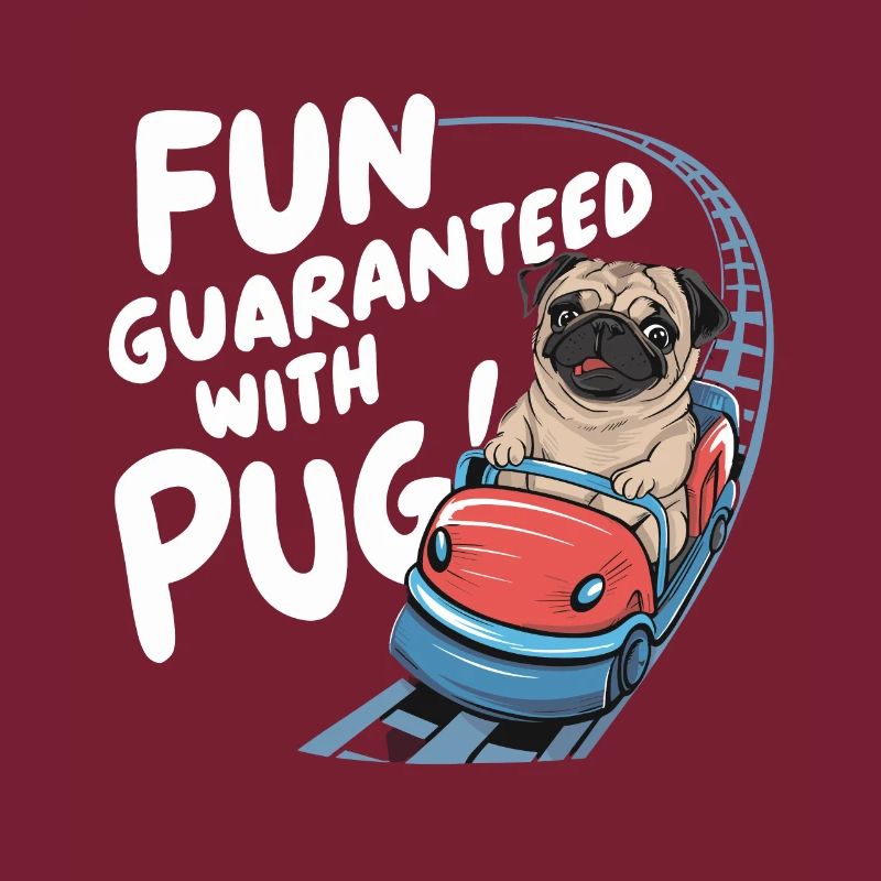 Mops Hundehalter Mops Liebe Achterbahn