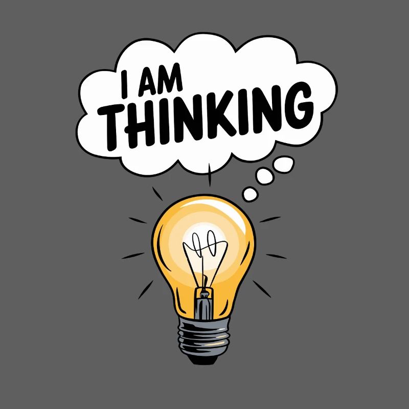 I Am Thinking Light Bulb Thought Cloud Creativity