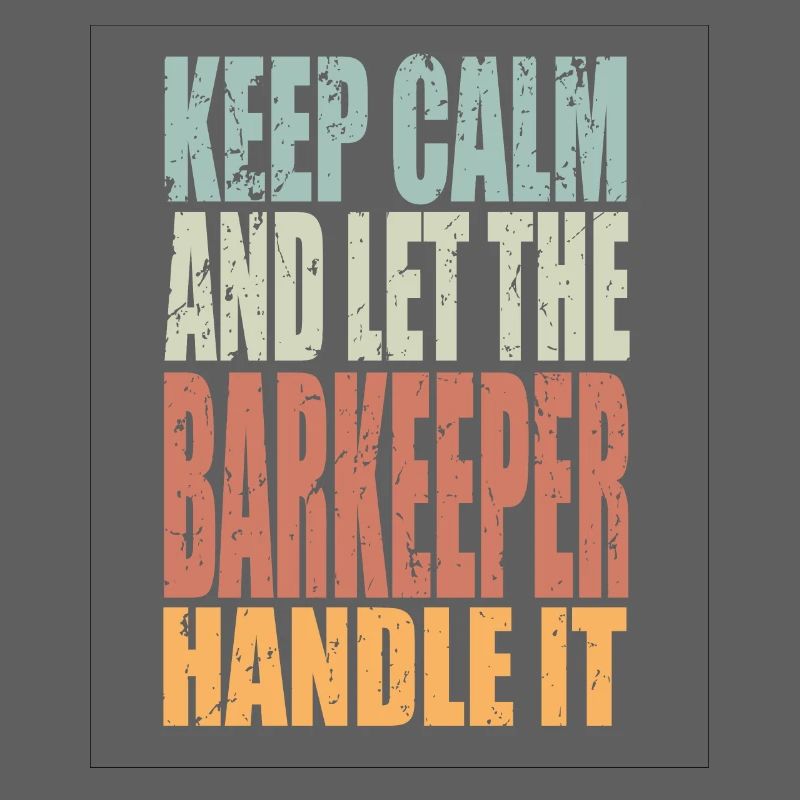 Keep Calm Bartender Saying Bartender Gift
