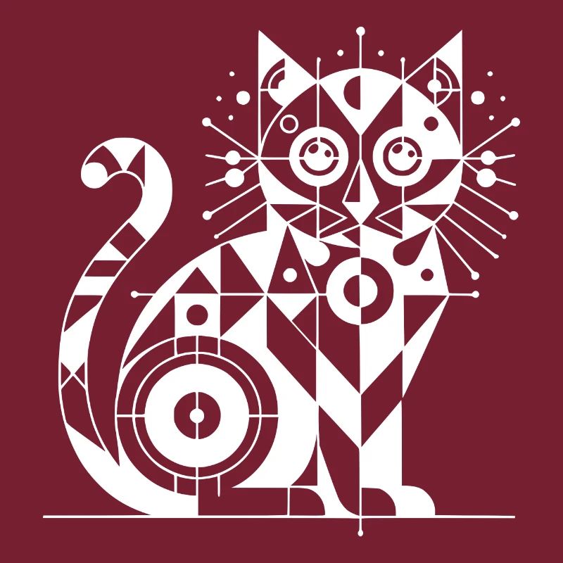 Conception de lignes géométriques de chat