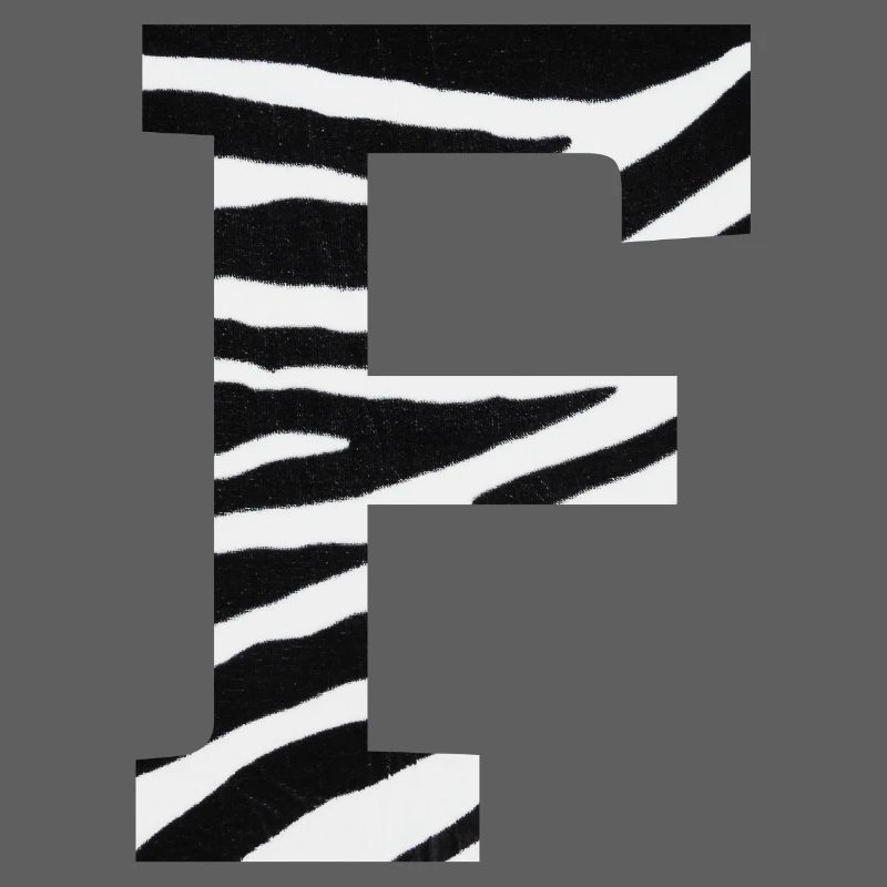 Buchstabe f Zebra