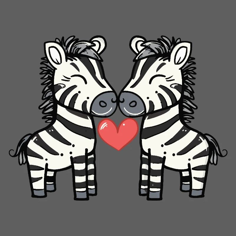 Zebra Paar Valentinstag