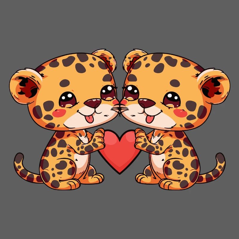 Leopard Paar Valentinstag