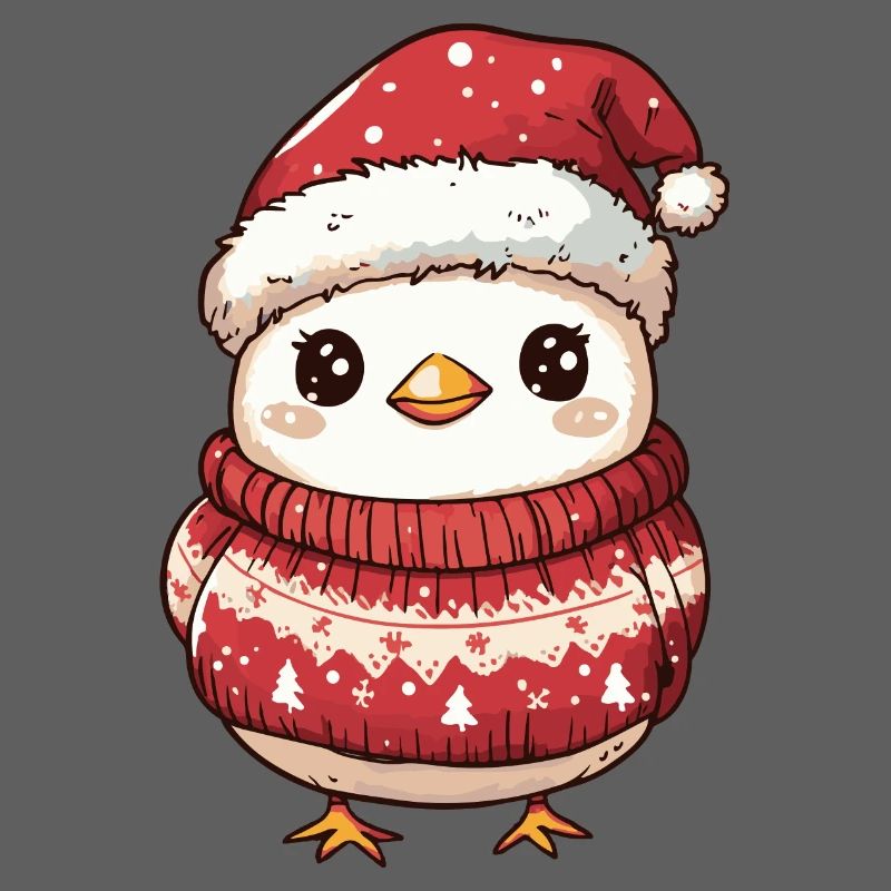 Bande dessinée de Noël au poulet