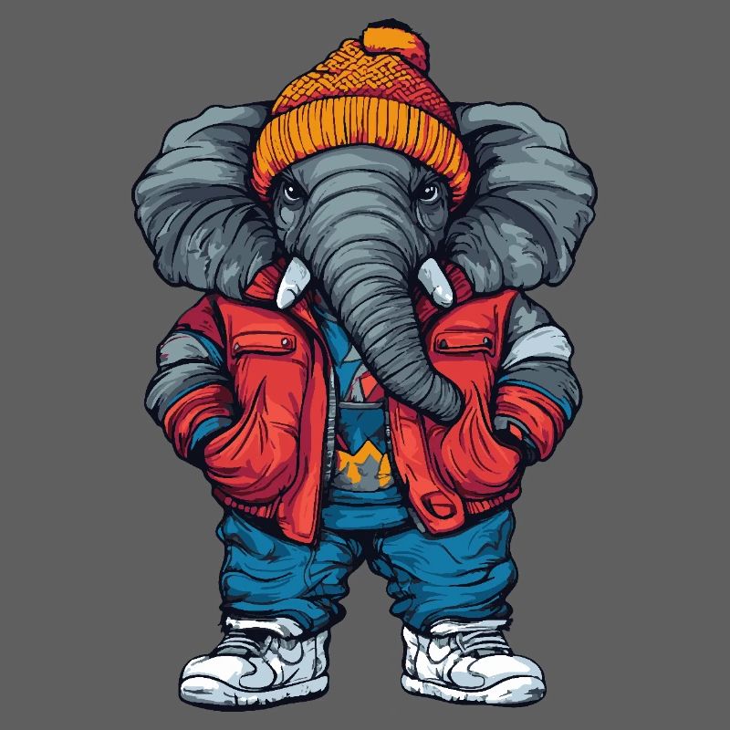 Elephant Funny Winter