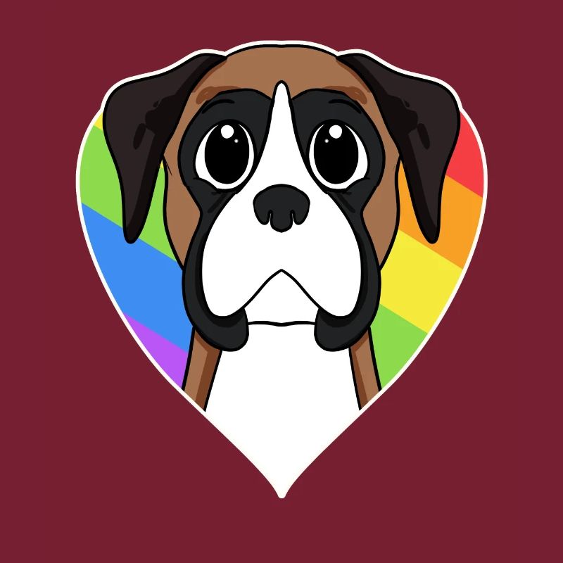 LGBT Hund Deutscher Boxer Regenbogen