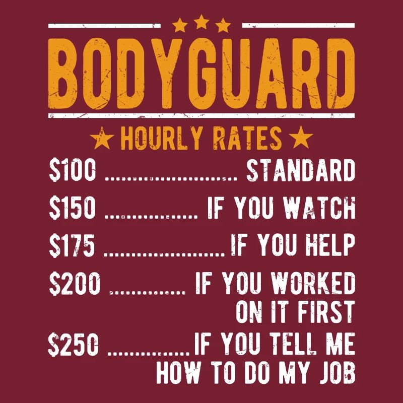 Salaire horaire de garde du corps