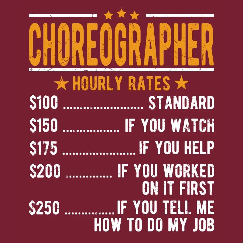 Choreographer hourly wage