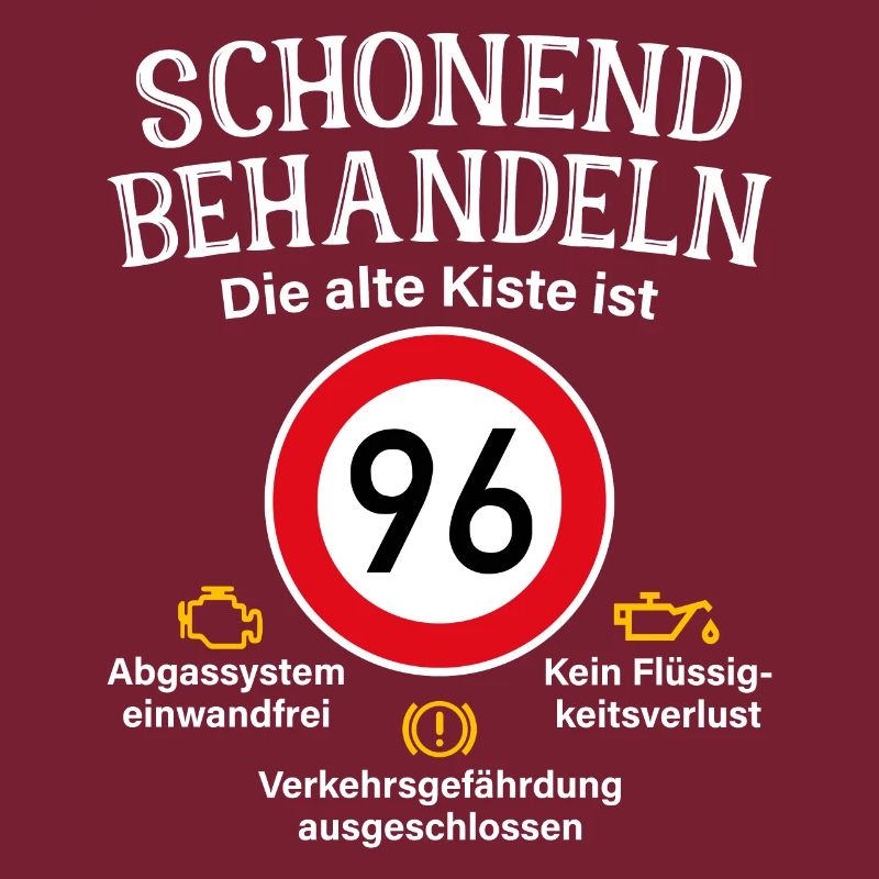 96. Geburtstag Schonend Behandeln 96 Alte Kiste 96