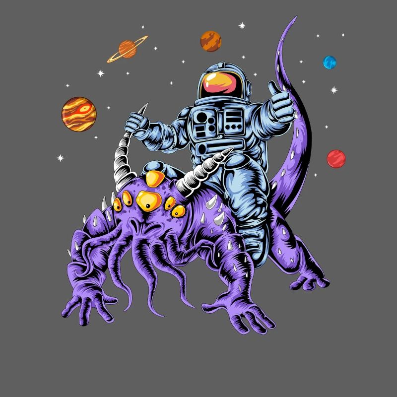 Astronaut Riding Alien Shirt