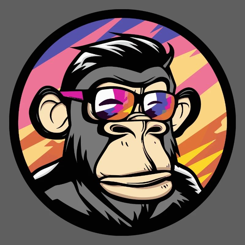 Affe Comic Cool Sommer