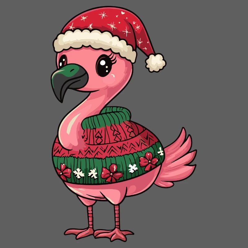 Flamingo Weihnachten Comic