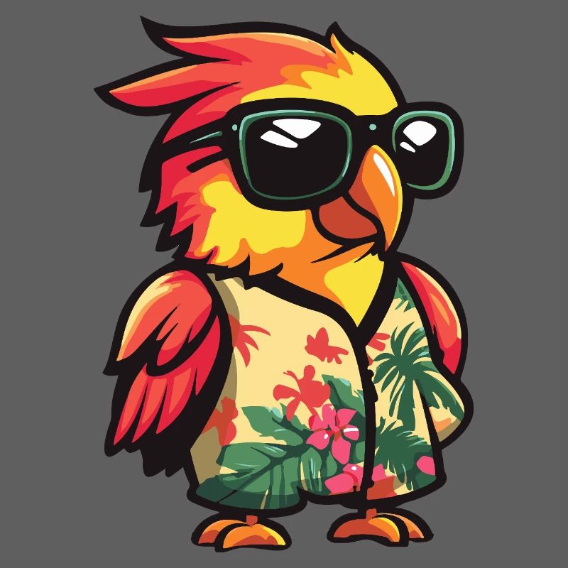 Perroquet Perruche Bande dessinée Vacances