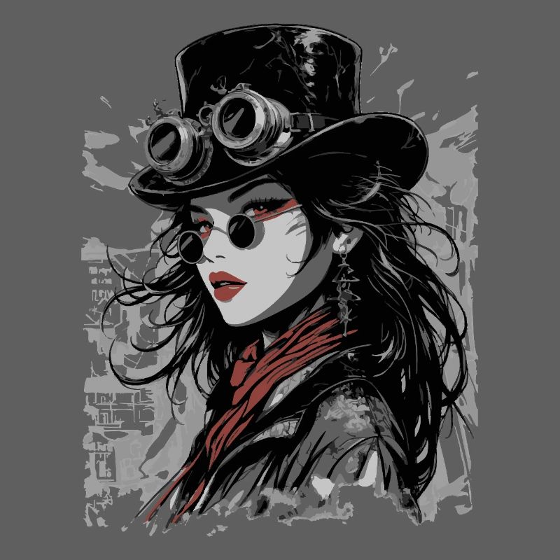 Steampunk Diva mit Goggles