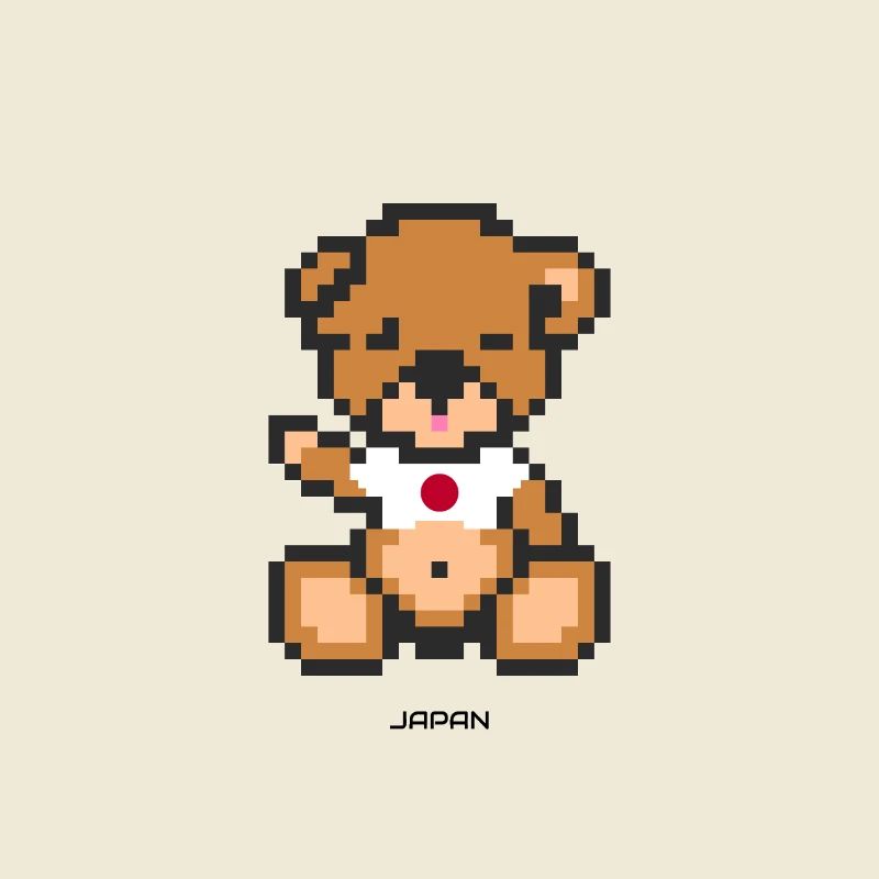 Pixel Bär Japan