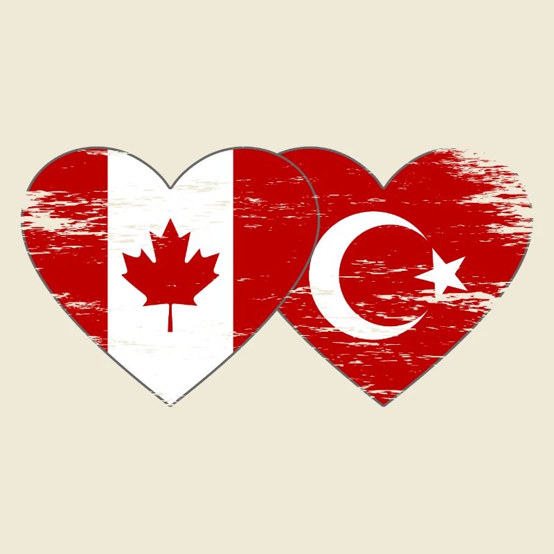 Canada Dinde Drapeau Coeur Utilisé
